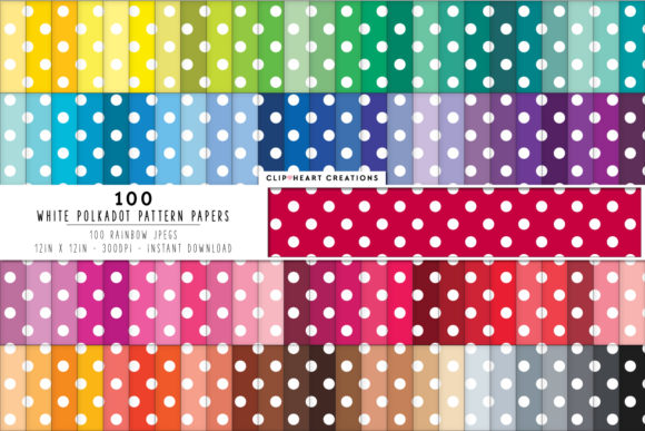 Download 100 Polka Dot Pattern Digital Paper Pack - Premium Bundle