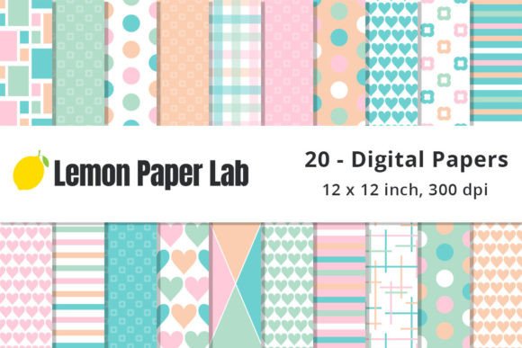 Download Pastel Geometric Digital Paper - Geometric digital paper Collection