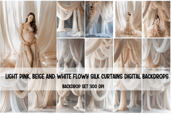 Download Silk Curtains Luxurious Digital Backdrop - Backdrop Collection
