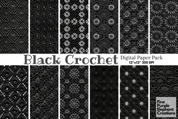 Download Black Crochet | Granny Squares Texture - Texture Collection