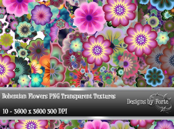 Download Bohemian Flower PNG Transparent Textures - Texture Collection