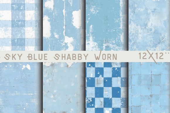 Download Sky Blue Shabby Worn Backdrop - Backdrop Collection