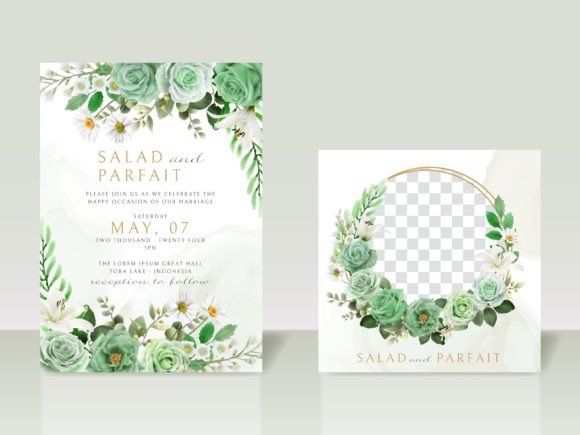 Download Greenery Floral Wedding Invitations Card - Invitations Collection